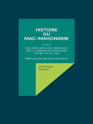 cover image of Histoire du mac-mahonisme